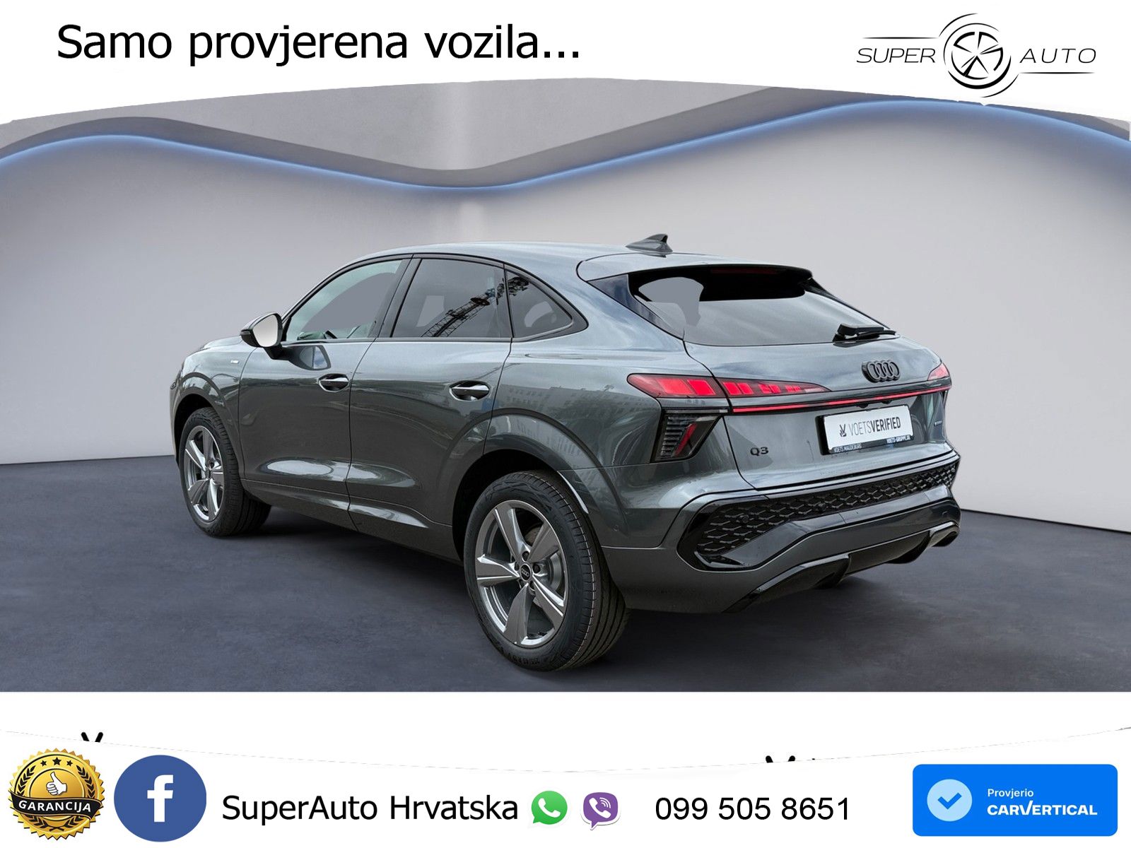 Audi Q3 III Sportback 2.0 TFSI (204 KS) quattro S tronic S line LED+GR SJED+ACC