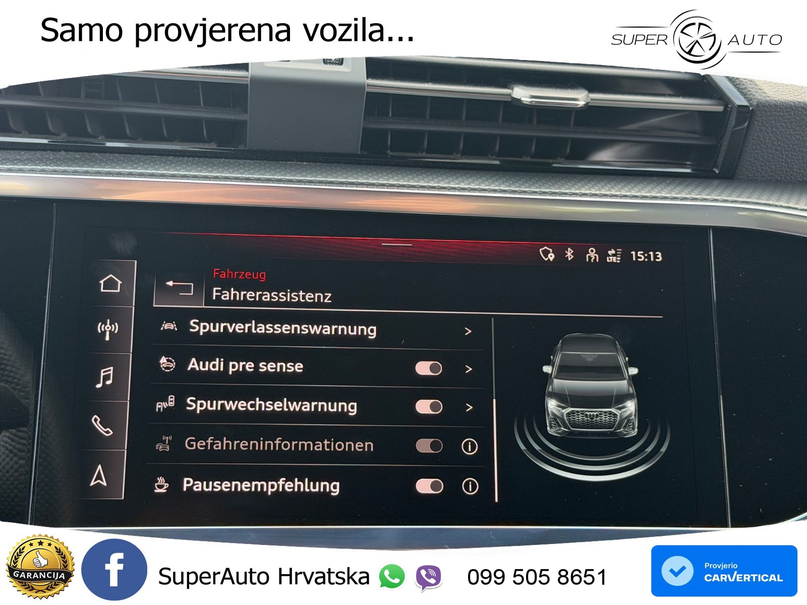 Audi Q3 Sportback 40 TDI (200 KS) quattro S tronic S line LED+GR SJED+ACC