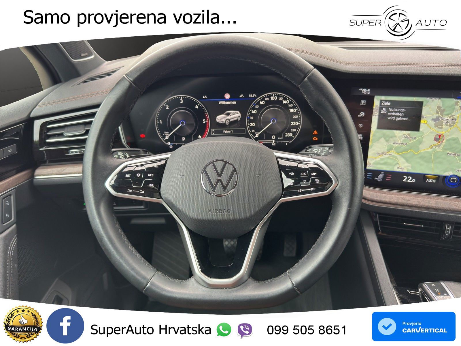Volkswagen Touareg 3.0 V6 TDI (286 KS) 4MOTION Tiptronic ZRAČNI+ACC+GR SJED+KAM+PANO