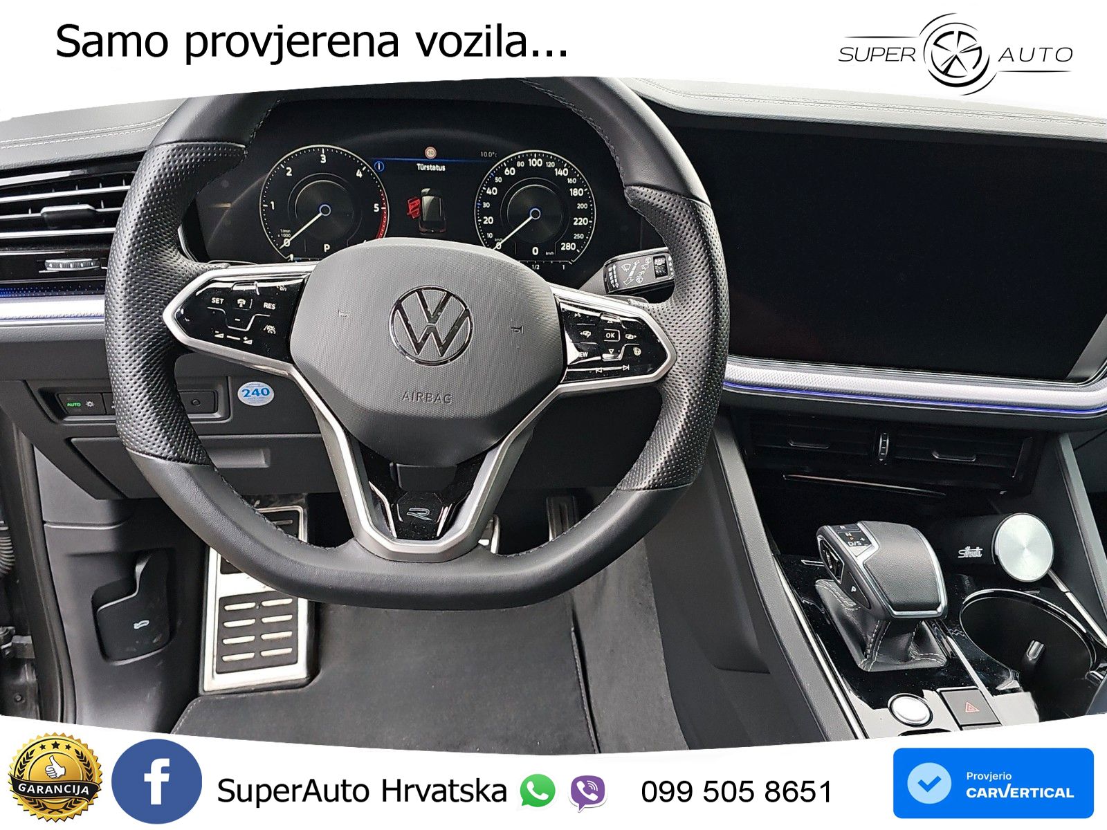 Volkswagen Touareg 3.0 V6 TDI (286 KS) 4MOTION Tiptronic R-Line ZRAČNI+ACC+GR SJED+KAM+PANO