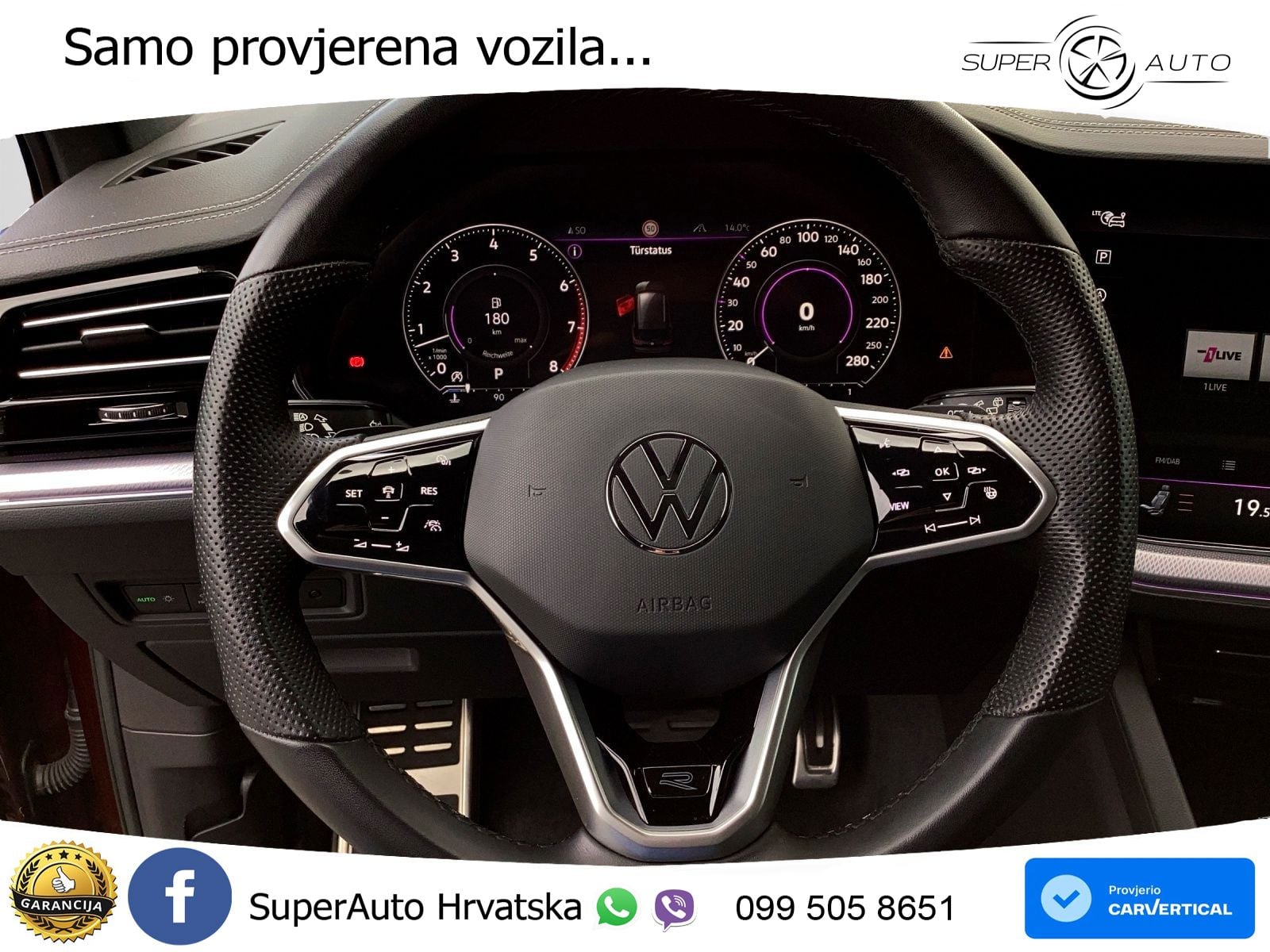 Volkswagen Touareg 3.0 V6 TSI (340 KS) 4MOTION Tiptronic R-Line  ZRAČNI+ACC+GR SJED+KAM+PANO