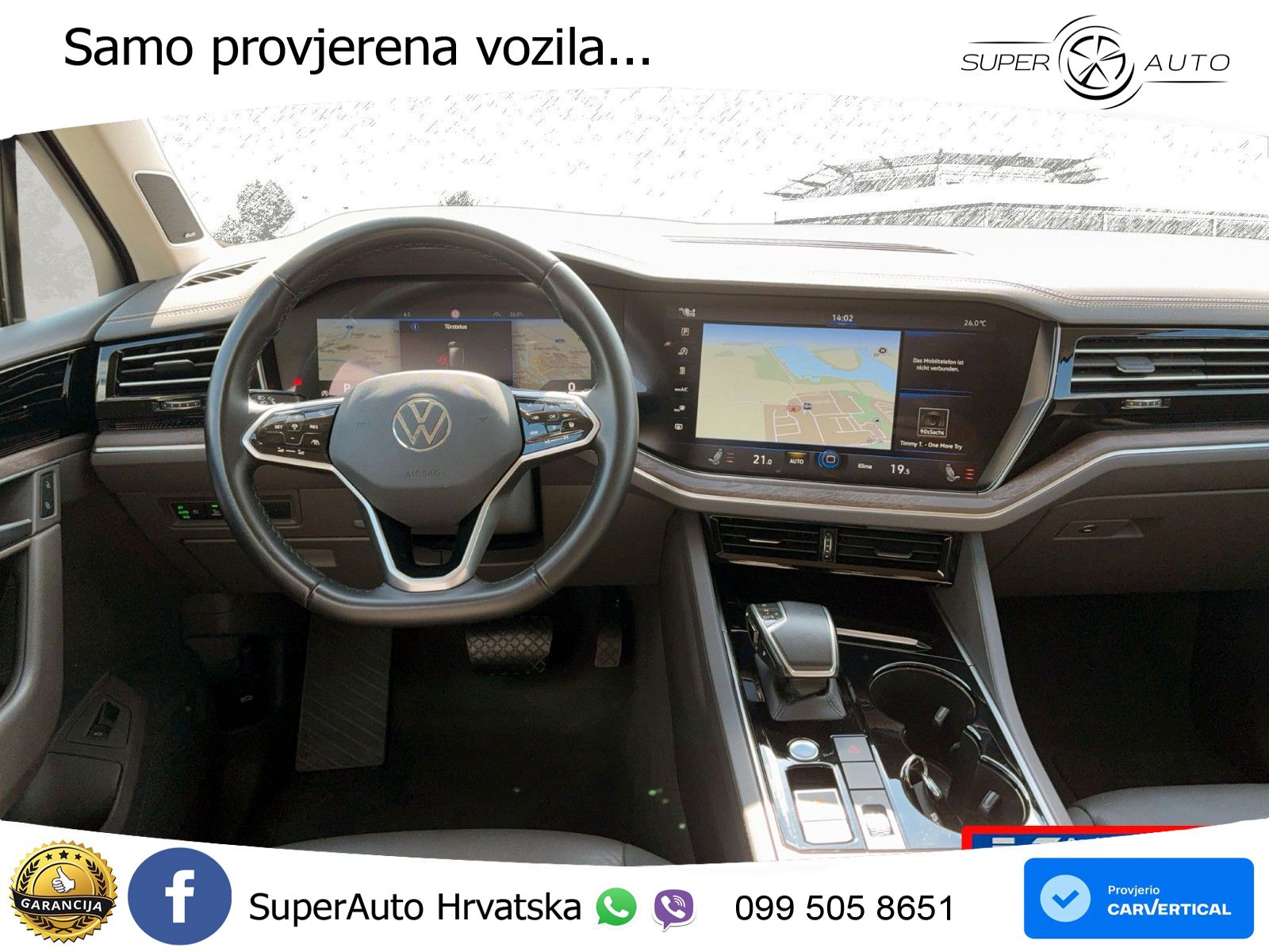 Volkswagen Touareg 3.0 V6 TDI (286 KS) 4MOTION Tiptronic R-Line ZRAČNI+ACC+4xGR SJED+KAM