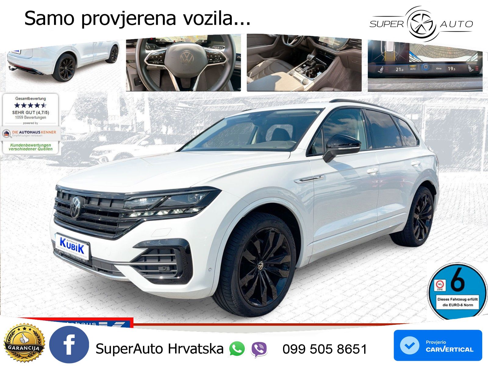 Volkswagen Touareg 3.0 V6 TDI (286 KS) 4MOTION Tiptronic R-Line ZRAČNI+ACC+4xGR SJED+KAM
