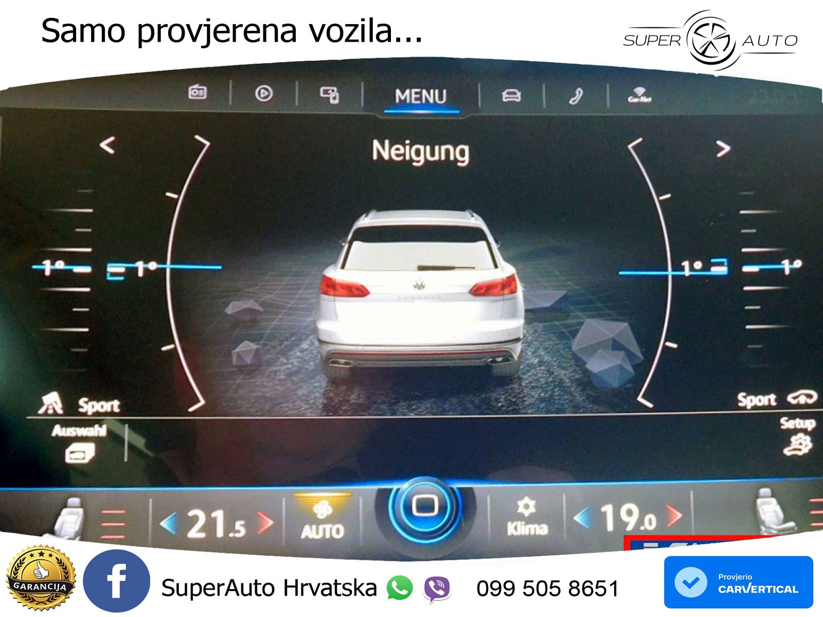 Volkswagen Touareg 3.0 V6 TDI (286 KS) 4MOTION Tiptronic R-Line ZRAČNI+ACC+4xGR SJED+KAM