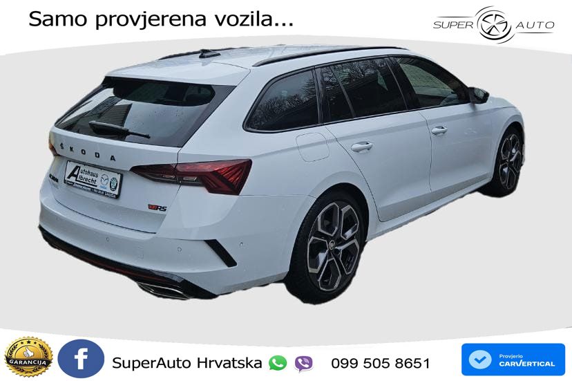 Škoda Octavia Combi RS 2.0 TDI (200 KS) DSG MATRIX+GR SJED+KAM