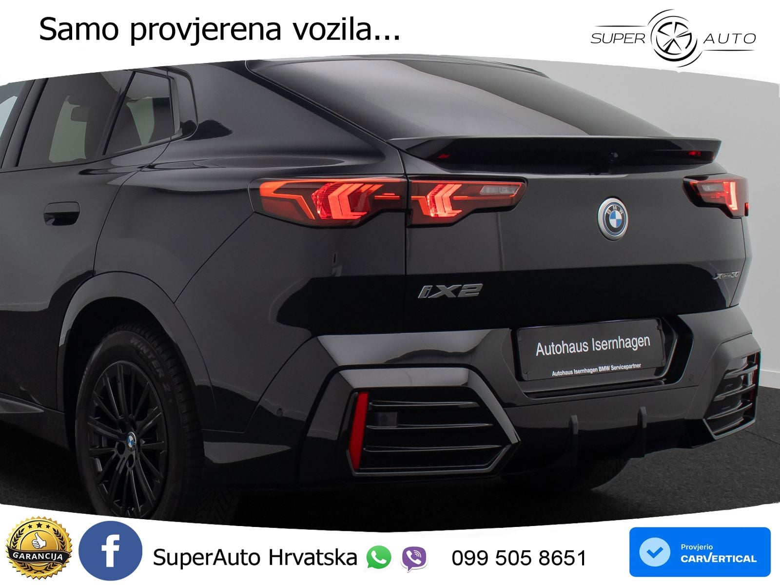 BMW iX2 66.5 kWh (313 KS) xDrive30 M Sport LED+GR SJED+ACC