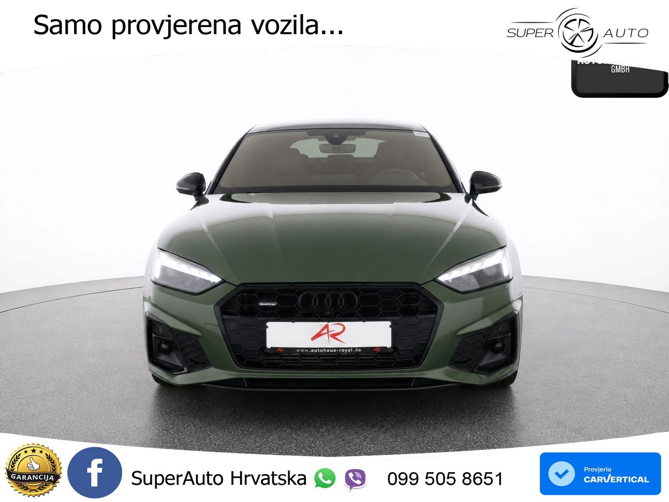 Audi A5 Sportback  40 TFSI (204 KS) quattro S tronic S line LED+GR SJED+ACC