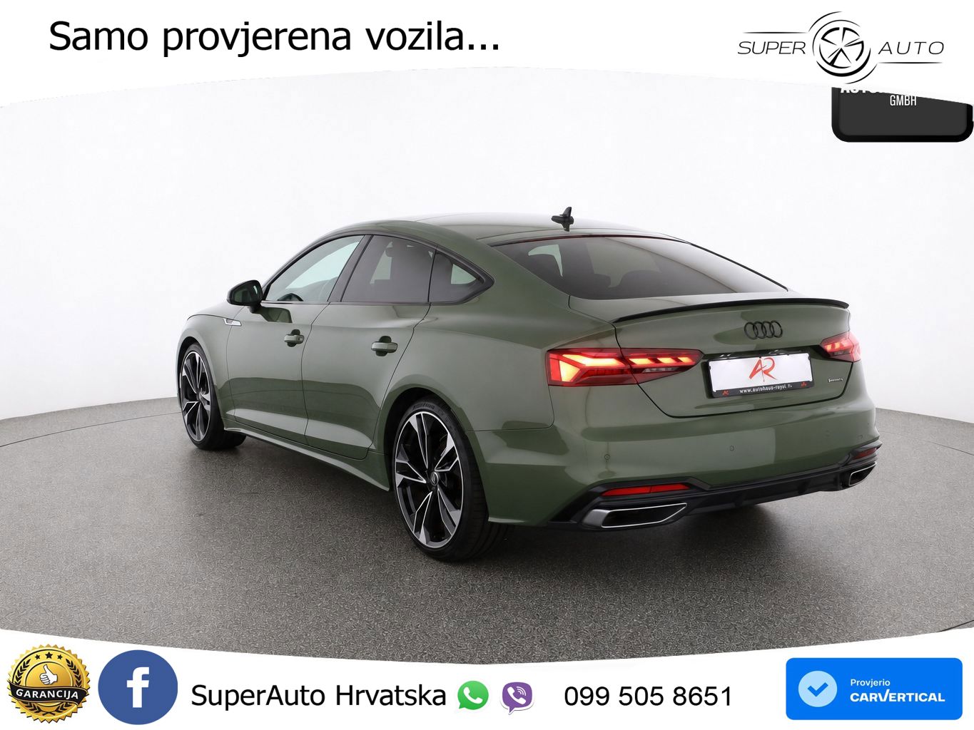 Audi A5 Sportback  40 TFSI (204 KS) quattro S tronic S line LED+GR SJED+ACC
