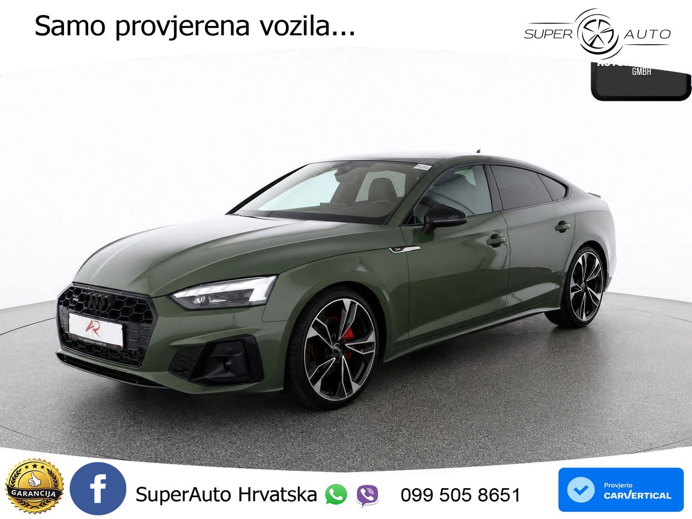Audi A5 Sportback  40 TFSI (204 KS) quattro S tronic S line LED+GR SJED+ACC