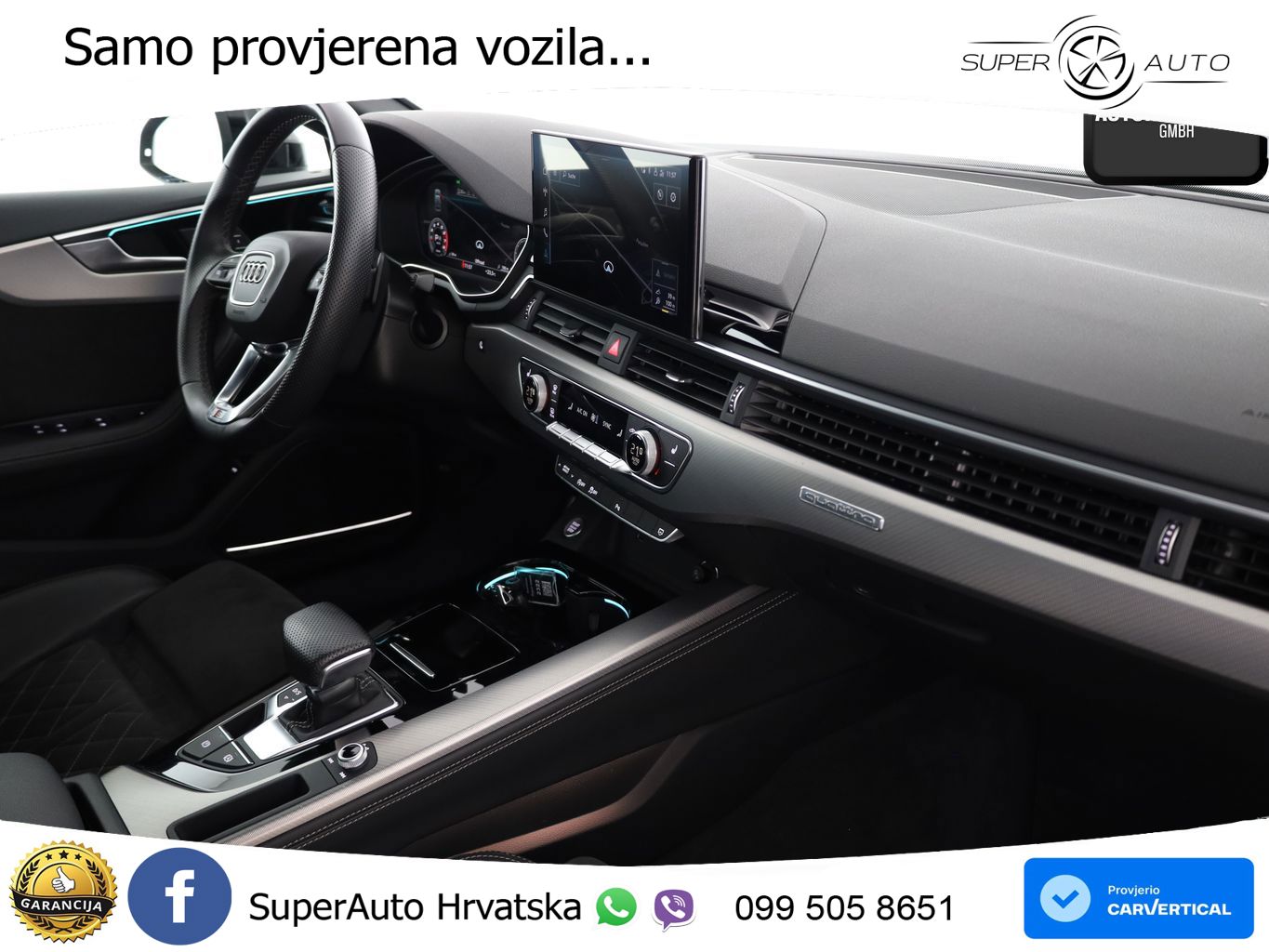 Audi A5 Sportback  40 TFSI (204 KS) quattro S tronic S line LED+GR SJED+ACC