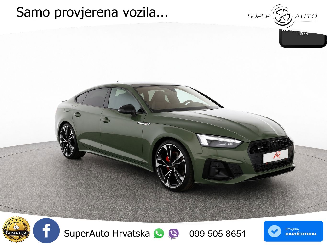 Audi A5 Sportback  40 TFSI (204 KS) quattro S tronic S line LED+GR SJED+ACC
