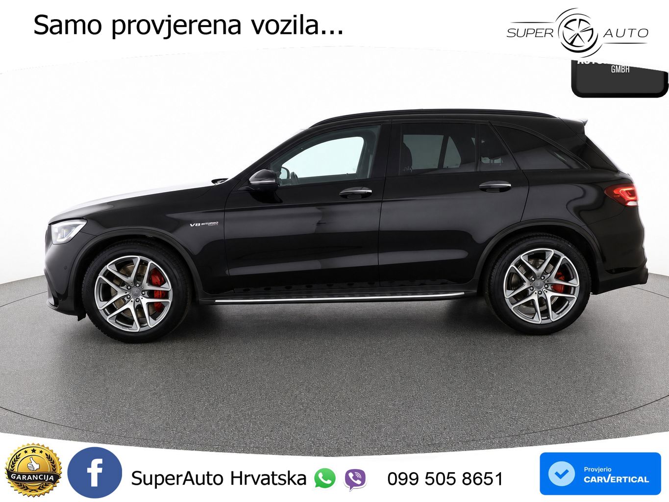 Mercedes AMG GLC 63 S V8 (510 KS) 4MATIC+ MCT ZRAČNI+ACC+GR SJED+KAM+PANO