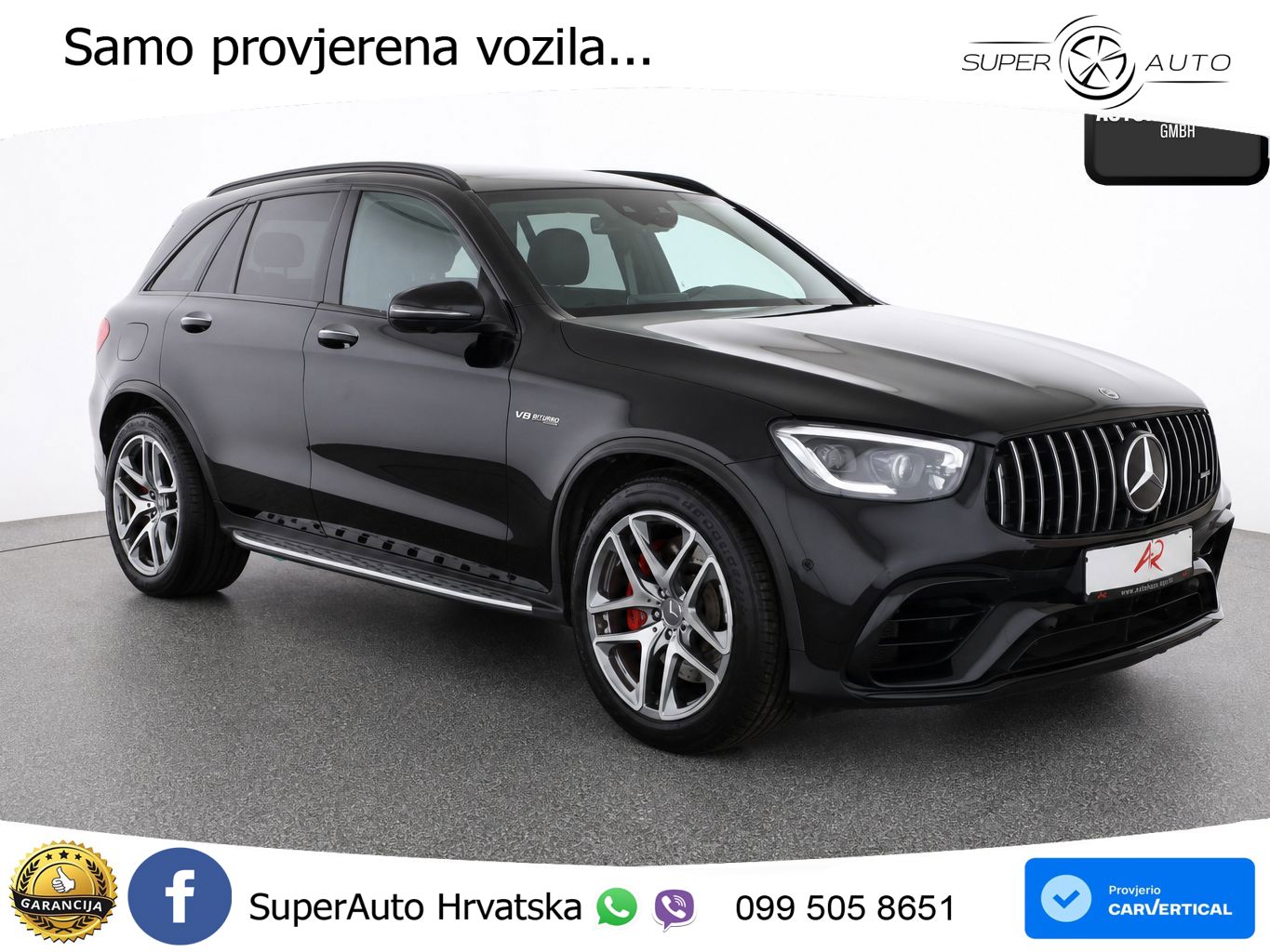 Mercedes AMG GLC 63 S V8 (510 KS) 4MATIC+ MCT ZRAČNI+ACC+GR SJED+KAM+PANO