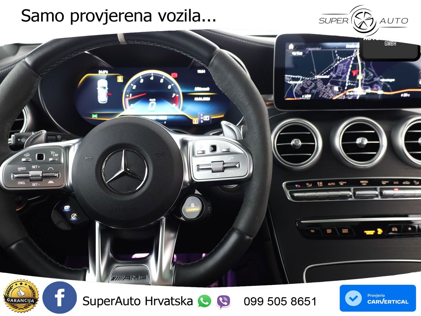 Mercedes AMG GLC 63 S V8 (510 KS) 4MATIC+ MCT ZRAČNI+ACC+GR SJED+KAM+PANO