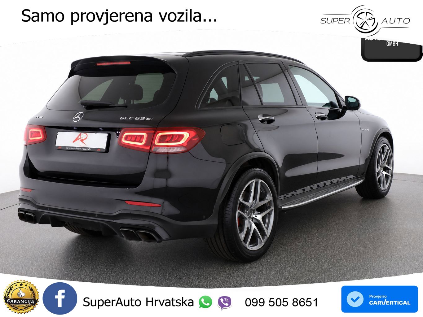 Mercedes AMG GLC 63 S V8 (510 KS) 4MATIC+ MCT ZRAČNI+ACC+GR SJED+KAM+PANO