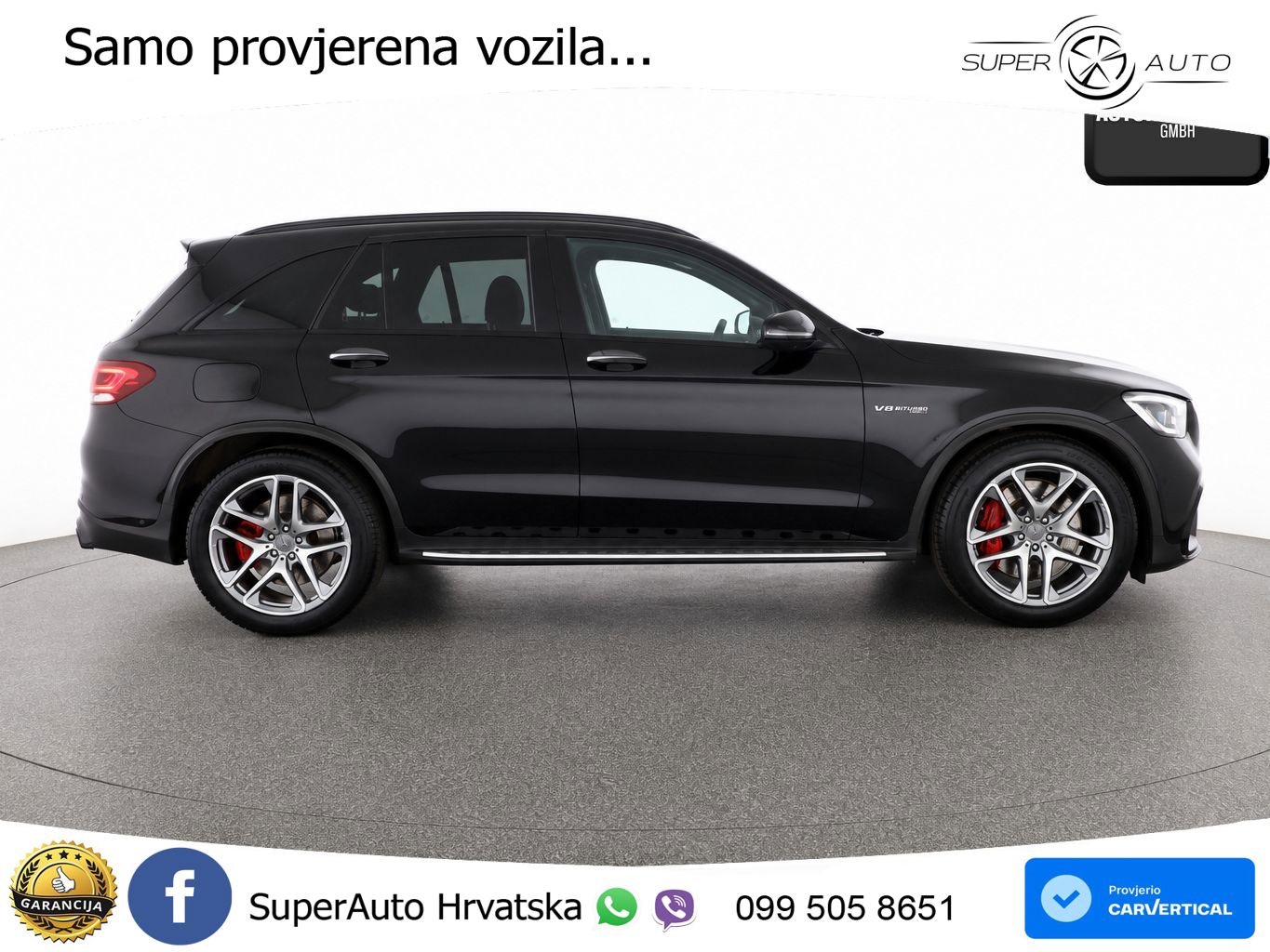 Mercedes AMG GLC 63 S V8 (510 KS) 4MATIC+ MCT ZRAČNI+ACC+GR SJED+KAM+PANO