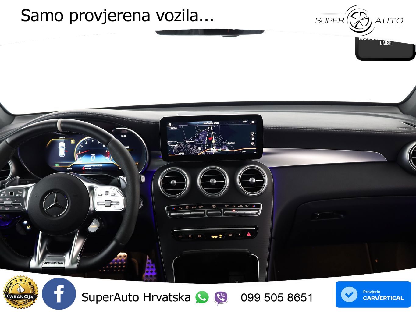 Mercedes AMG GLC 63 S V8 (510 KS) 4MATIC+ MCT ZRAČNI+ACC+GR SJED+KAM+PANO