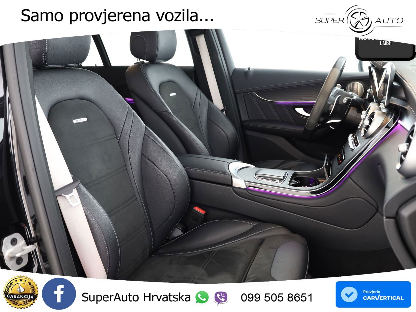 Mercedes AMG GLC 63 S V8 (510 KS) 4MATIC+ MCT ZRAČNI+ACC+GR SJED+KAM+PANO