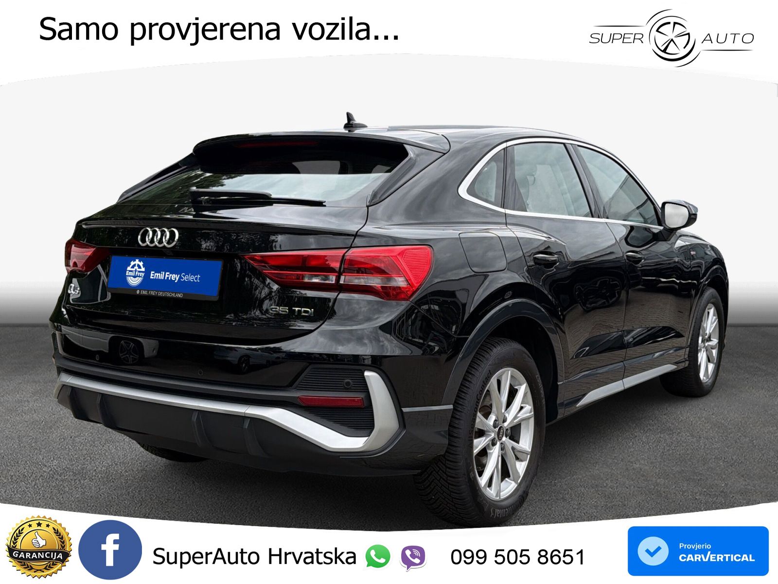Audi Q3 Sportback 35 TDI (150 KS) S tronic S line LED+GR SJED+ACC