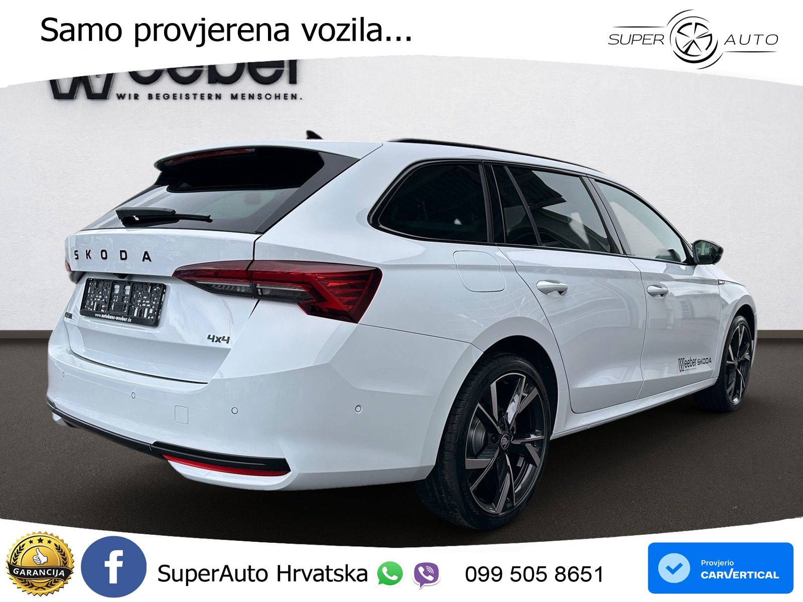 Škoda Octavia Combi 2.0 TSI (204 KS) 4x4 DSG SportLine LED+GR SJED+ACC