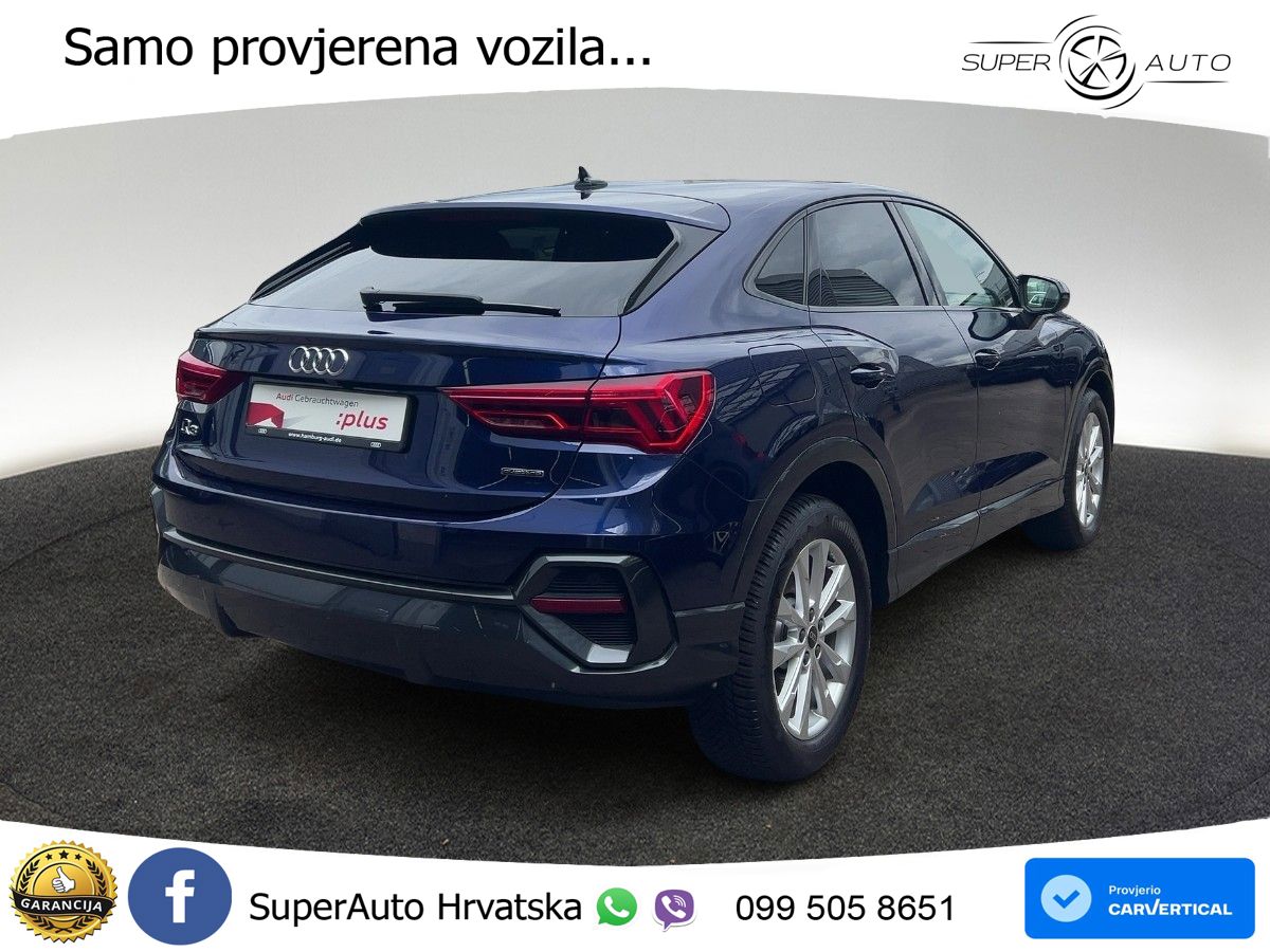 Audi Q3 II Sportback 40 TFSI (190 KS) quattro S tronic LED+GR SJED+ACC