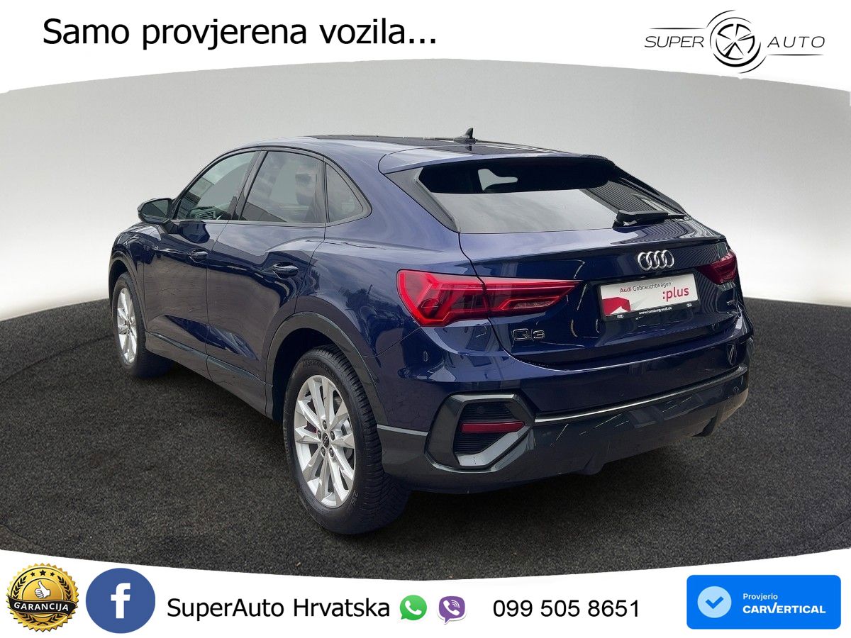 Audi Q3 II Sportback 40 TFSI (190 KS) quattro S tronic LED+GR SJED+ACC