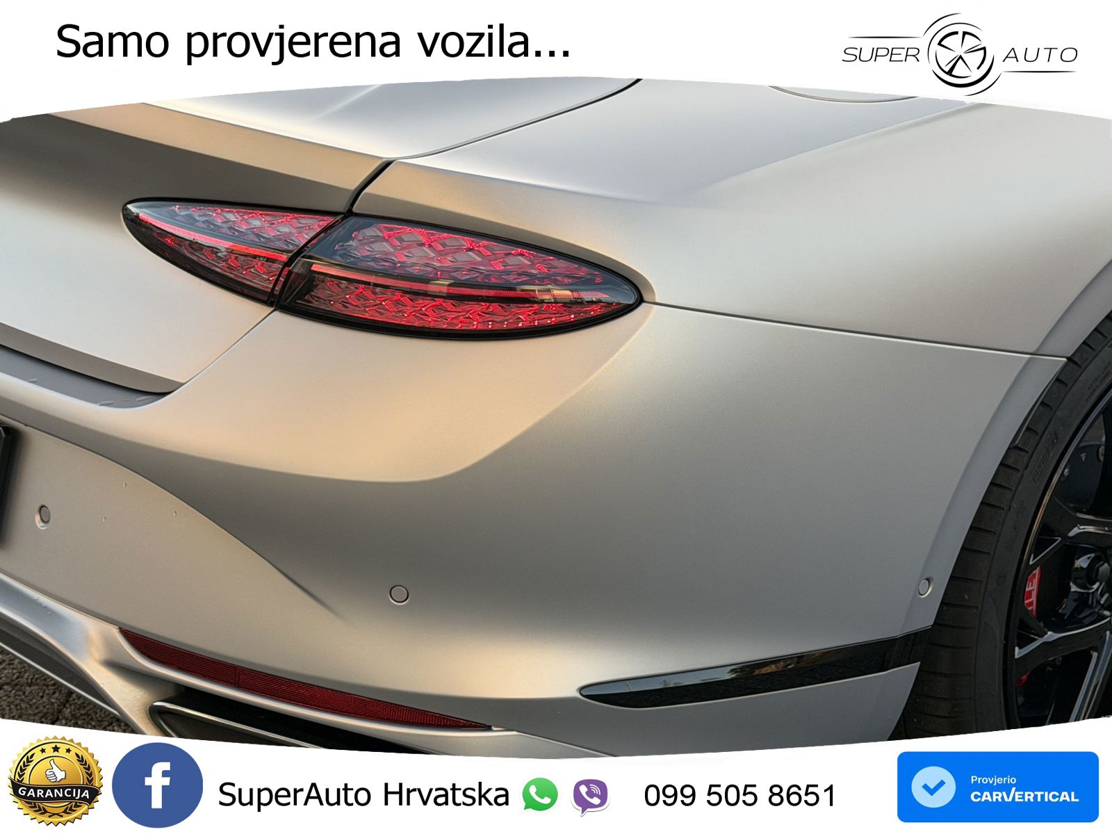 Bentley Continental GT IV 4.0 V8 TFSi (782 KS) AWD DCT ZRAČNI+ACC+GR SJED+KAM+PANO