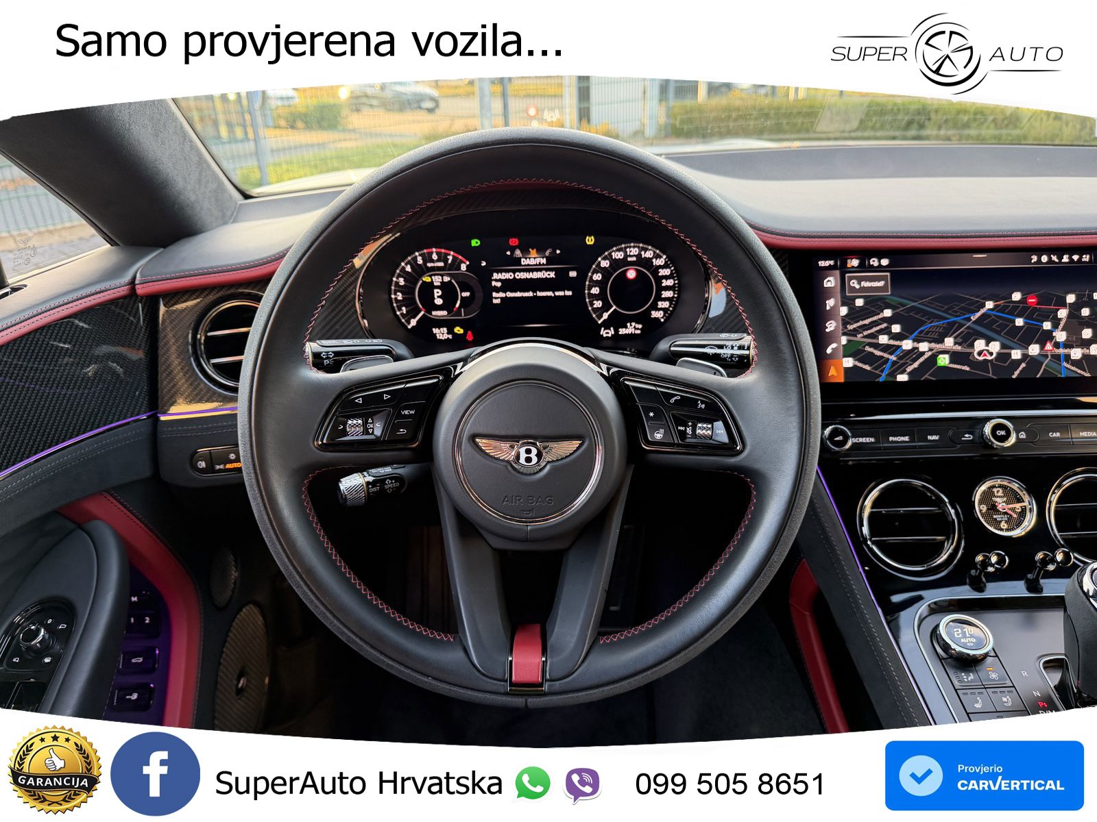 Bentley Continental GT IV 4.0 V8 TFSi (782 KS) AWD DCT ZRAČNI+ACC+GR SJED+KAM+PANO