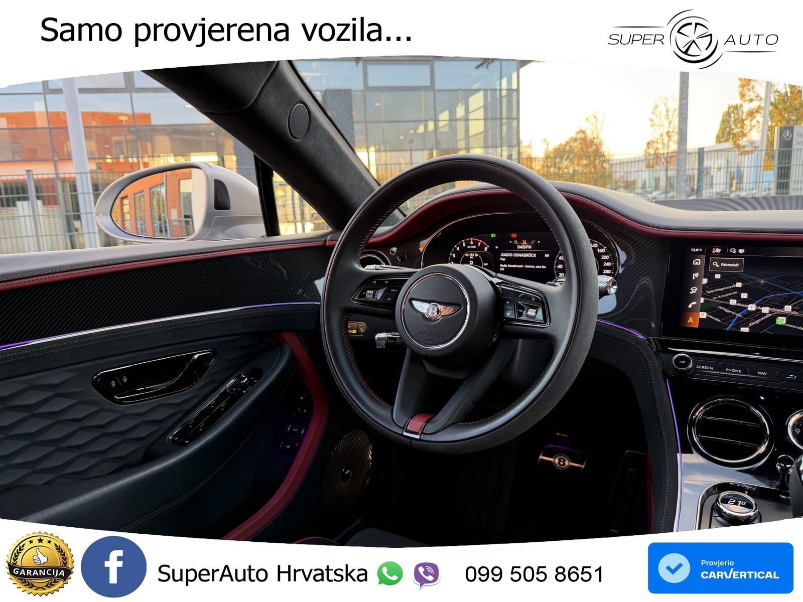 Bentley Continental GT IV 4.0 V8 TFSi (782 KS) AWD DCT ZRAČNI+ACC+GR SJED+KAM+PANO