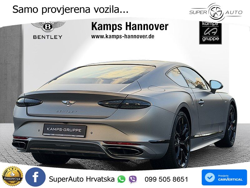 Bentley Continental GT IV 4.0 V8 TFSi (782 KS) AWD DCT ZRAČNI+ACC+GR SJED+KAM+PANO