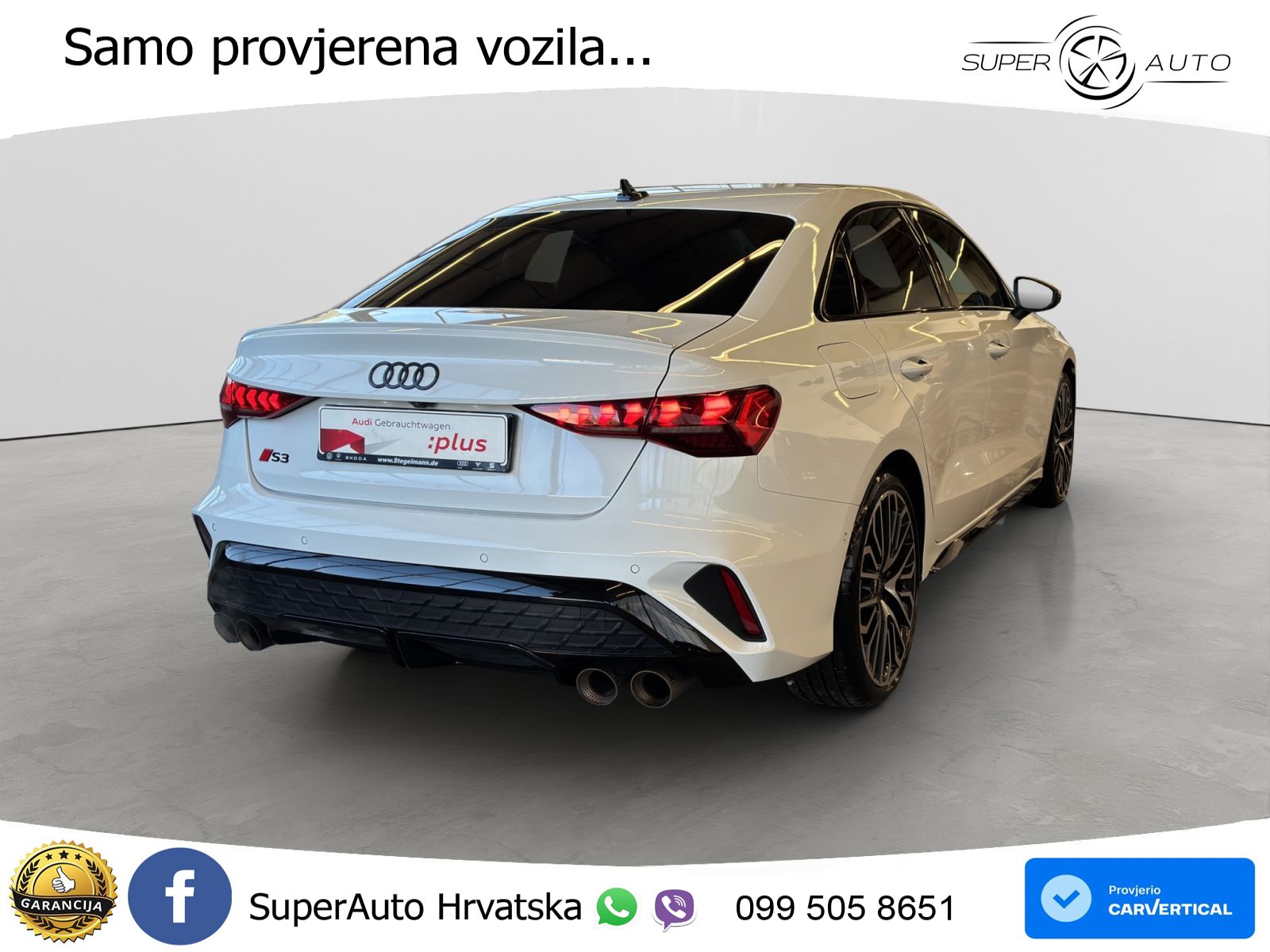 Audi S3 Limuzina 2.0 TFSI (333 KS) quattro S tronic MATRIX+GR SJED+KAM