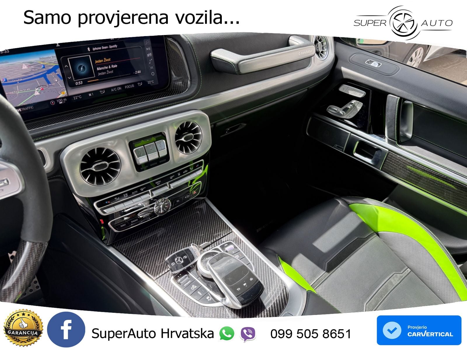 Mercedes AMG G 63 Long V8 (585 KS) 4MATIC 9G-TRONIC AMG SPEEDSHIFT TCT Manufaktur ZRAČNI+ACC+4xGR SJED+360
