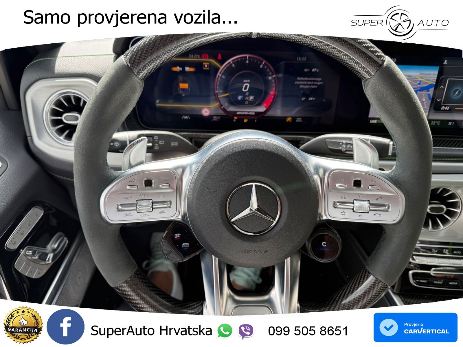 Mercedes AMG G 63 Long V8 (585 KS) 4MATIC 9G-TRONIC AMG SPEEDSHIFT TCT Manufaktur ZRAČNI+ACC+4xGR SJED+360