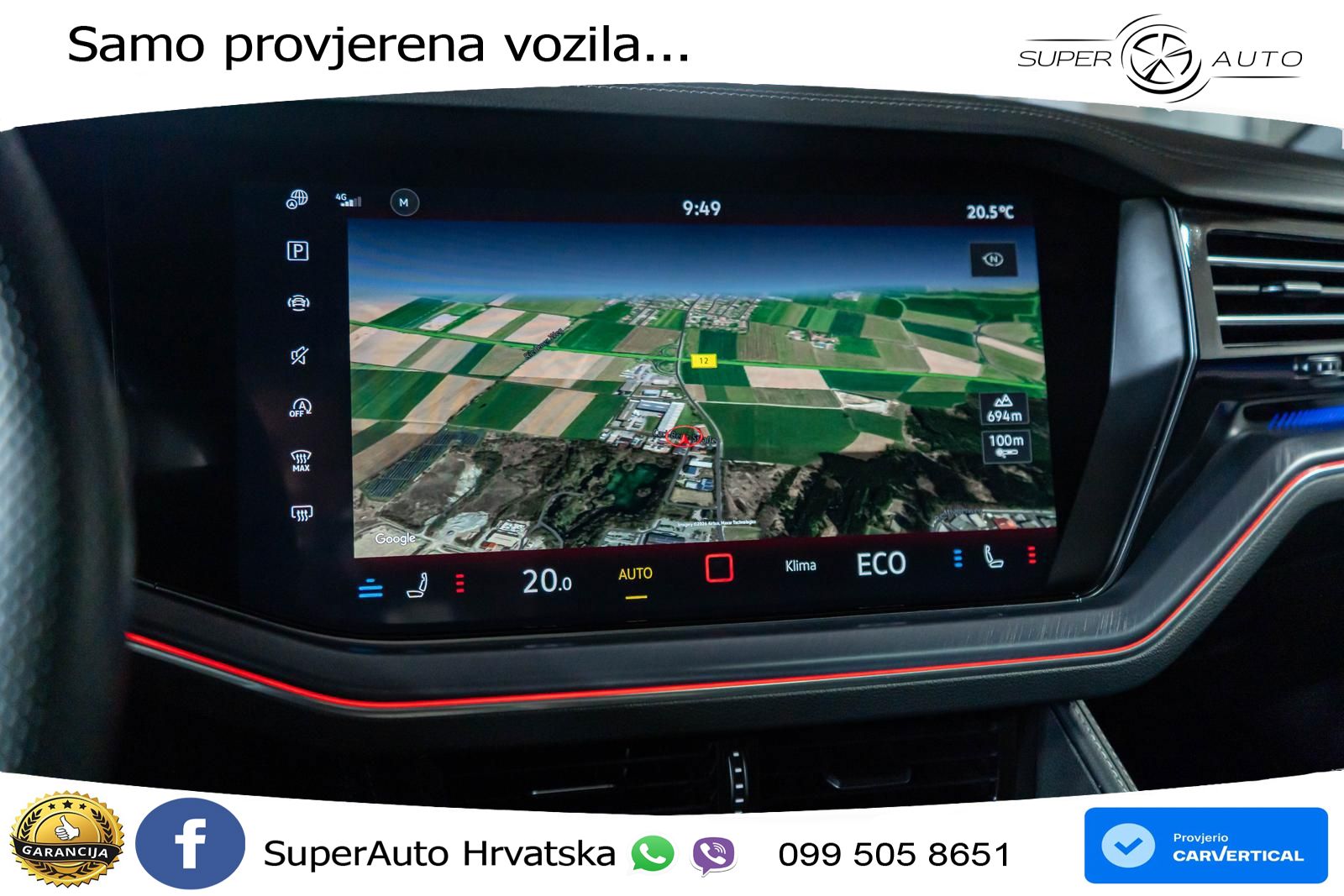 Volkswagen Touareg 3.0 V6 TDI (286 KS) 4MOTION Tiptronic R-Line ZRAČNI+ACC+GR SJED+KAM+PANO