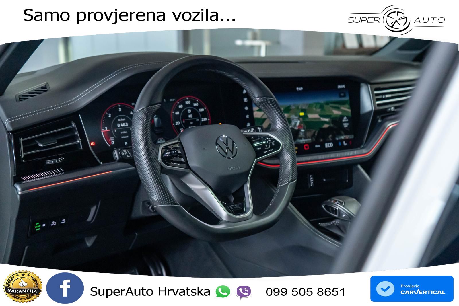Volkswagen Touareg 3.0 V6 TDI (286 KS) 4MOTION Tiptronic R-Line ZRAČNI+ACC+GR SJED+KAM+PANO