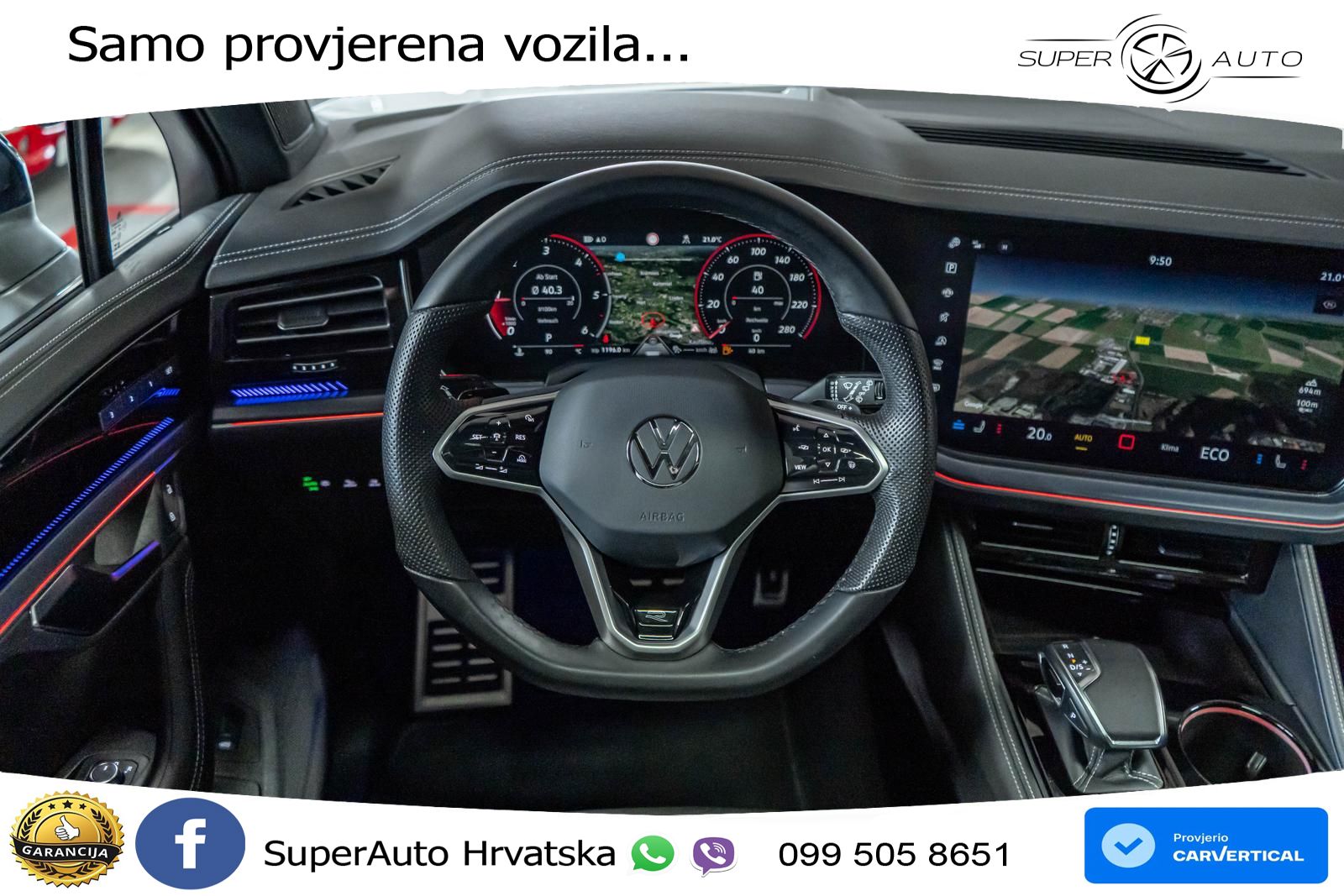 Volkswagen Touareg 3.0 V6 TDI (286 KS) 4MOTION Tiptronic R-Line ZRAČNI+ACC+GR SJED+KAM+PANO