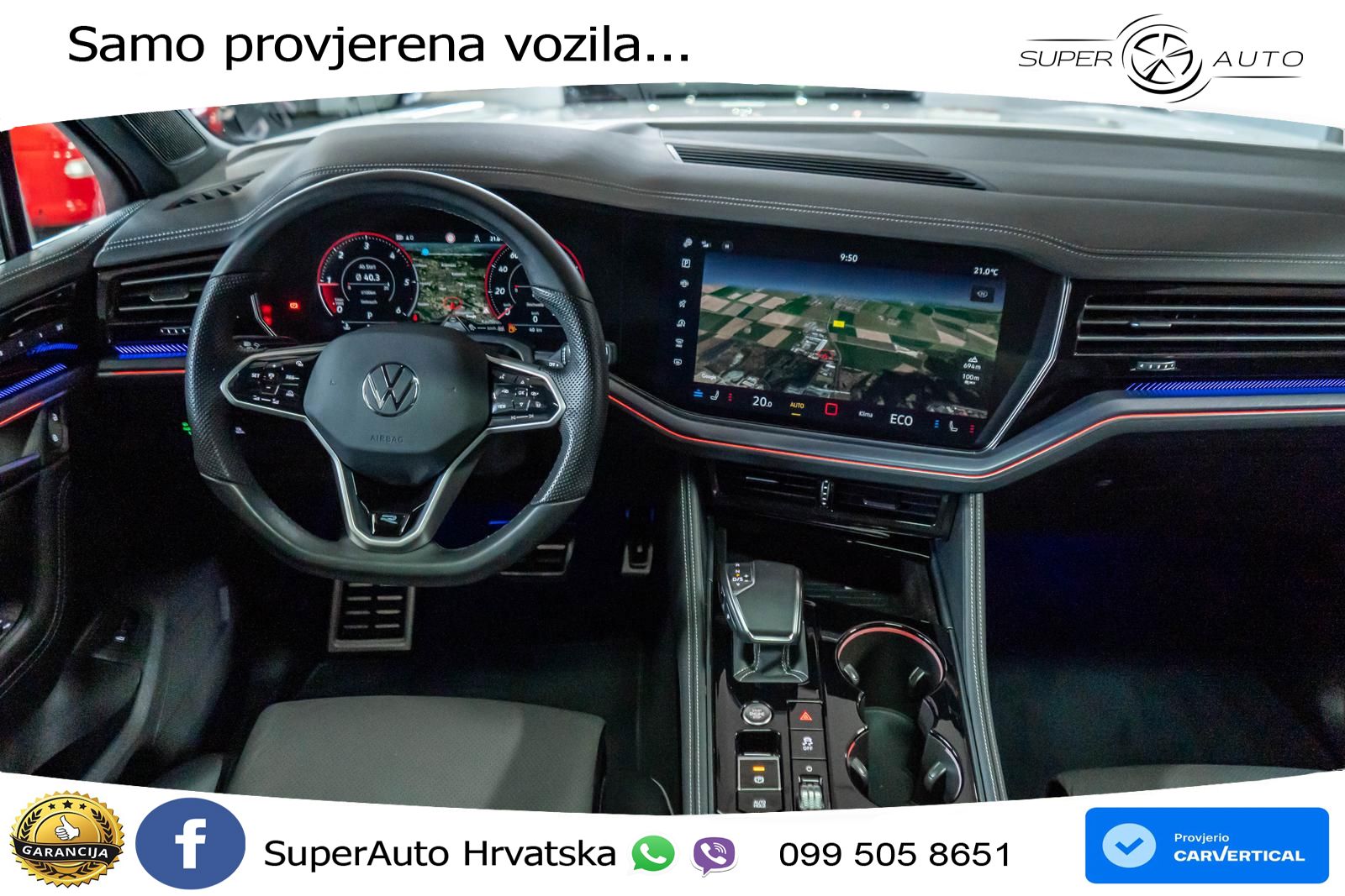 Volkswagen Touareg 3.0 V6 TDI (286 KS) 4MOTION Tiptronic R-Line ZRAČNI+ACC+GR SJED+KAM+PANO