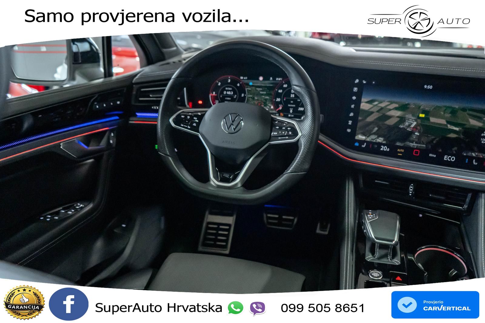 Volkswagen Touareg 3.0 V6 TDI (286 KS) 4MOTION Tiptronic R-Line ZRAČNI+ACC+GR SJED+KAM+PANO
