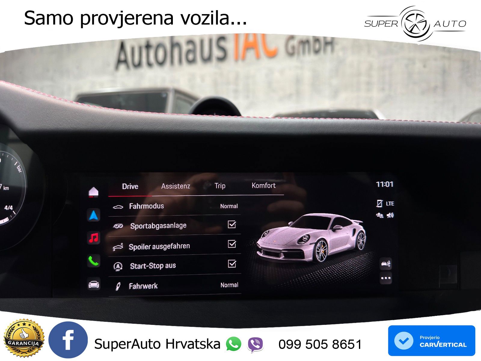 Porsche 911 Turbo S 3.8 (650 KS) PDK ZRAČNI+ACC+GR SJED+KAM+PANO