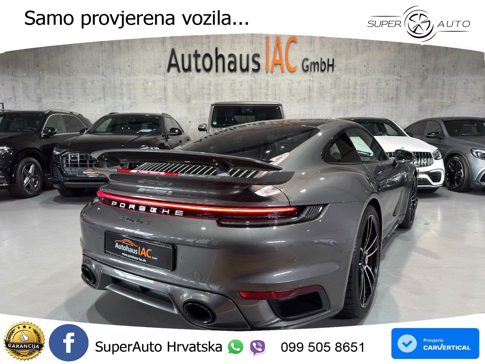 Porsche 911 Turbo S 3.8 (650 KS) PDK ZRAČNI+ACC+GR SJED+KAM+PANO
