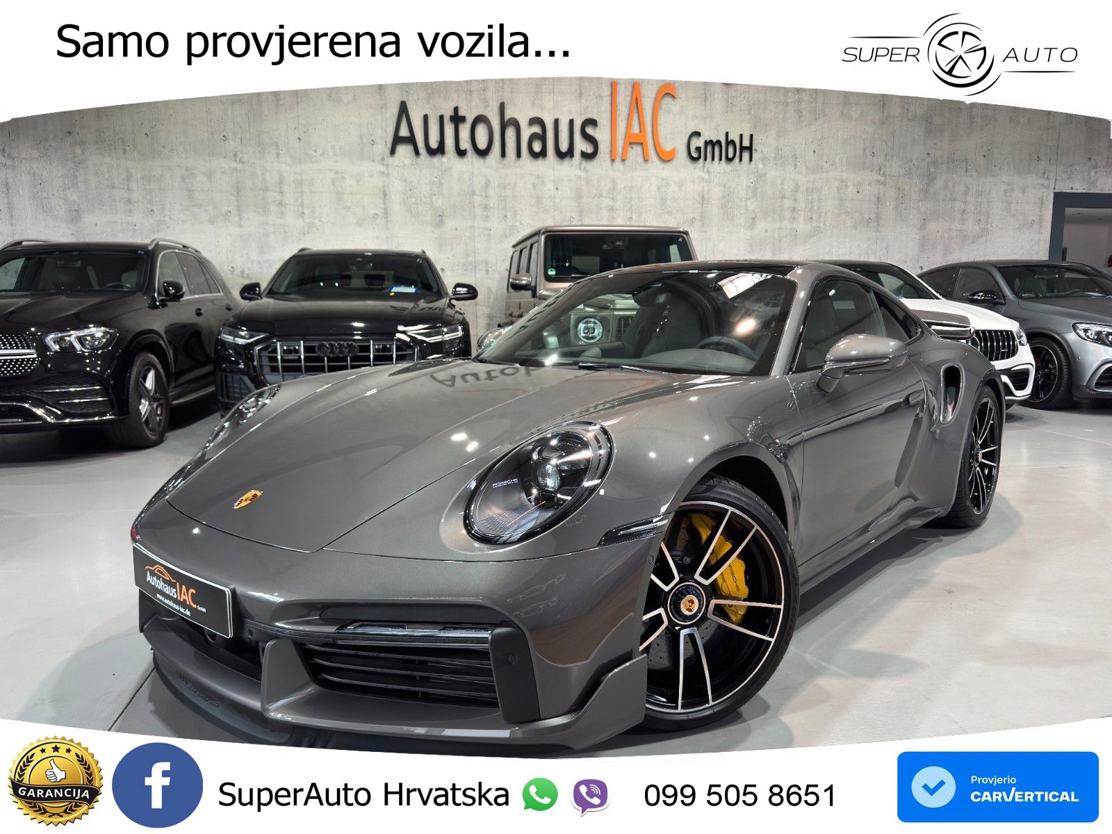 Porsche 911 Turbo S 3.8 (650 KS) PDK ZRAČNI+ACC+GR SJED+KAM+PANO