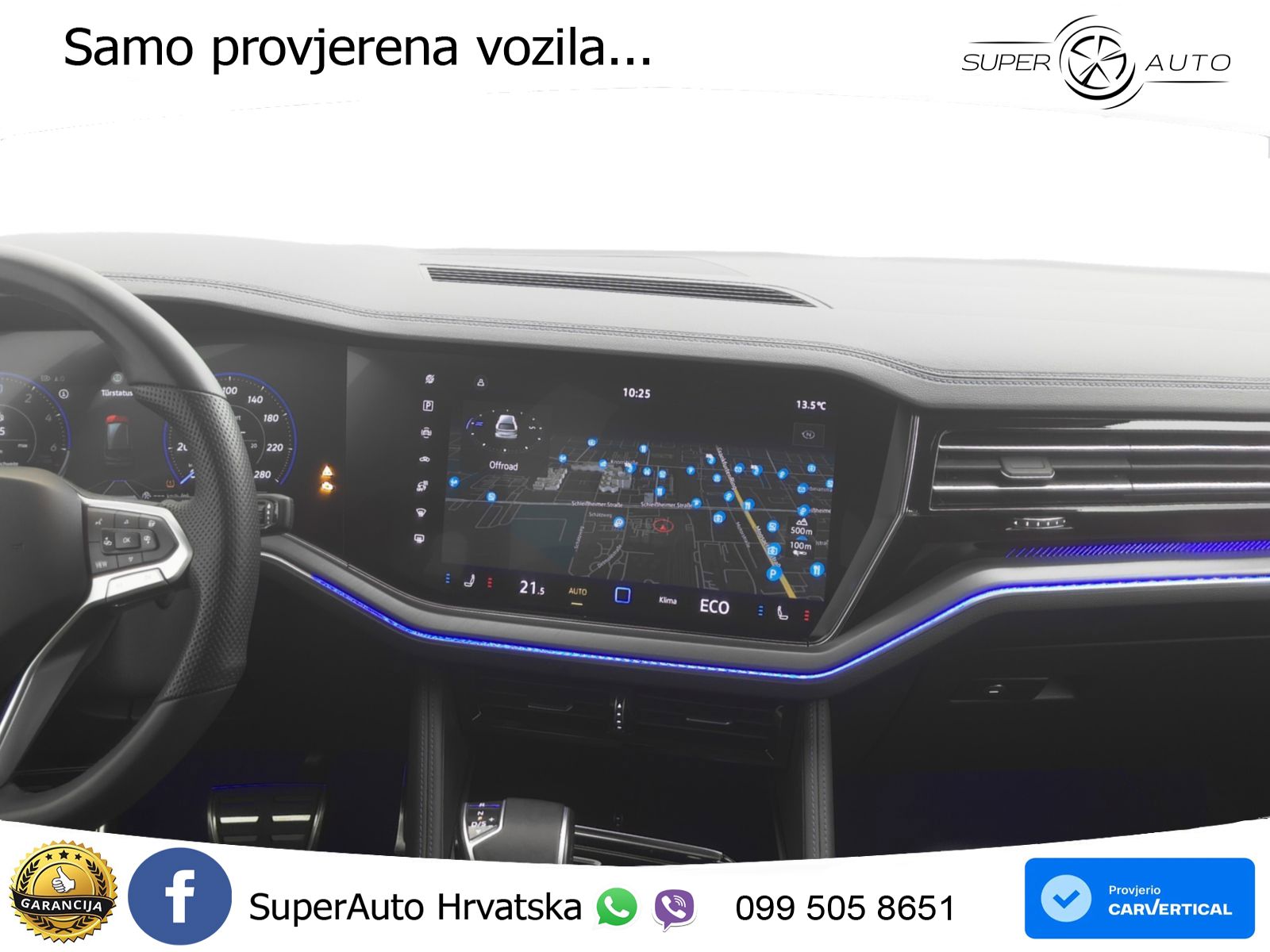 Volkswagen Touareg R 3.0 V6 TFSI (462 KS) 4MOTION Tiptronic ZRAČNI+ACC+GR SJED+KAM+PANO