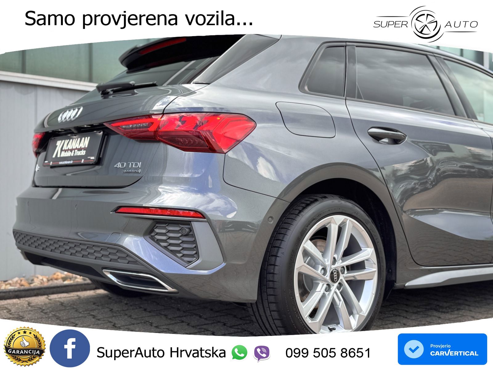 Audi A3 40 TDI (200 KS) quattro S tronic S line LED+GR SJED+ACC