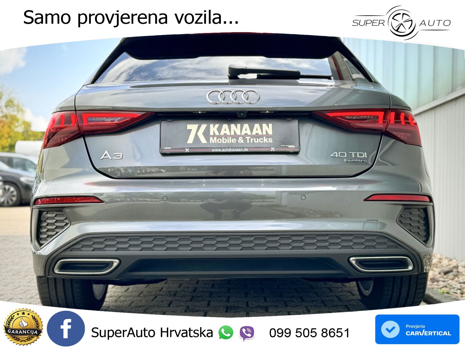 Audi A3 40 TDI (200 KS) quattro S tronic S line LED+GR SJED+ACC