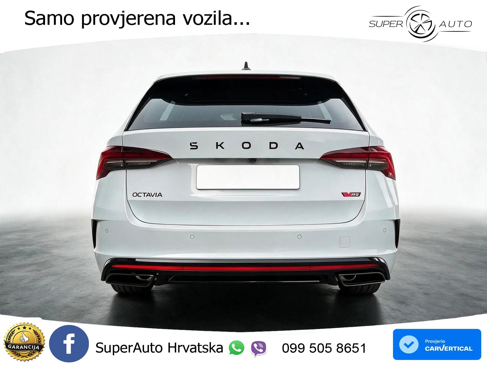 Škoda Octavia Combi RS 2.0 TSI (265 KS) DSG MATRIX+GR SJED+KAM