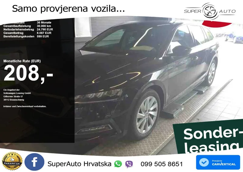 Škoda Octavia Combi 1.5 TSI (150 KS) DSG LED+GR SJED+ACC