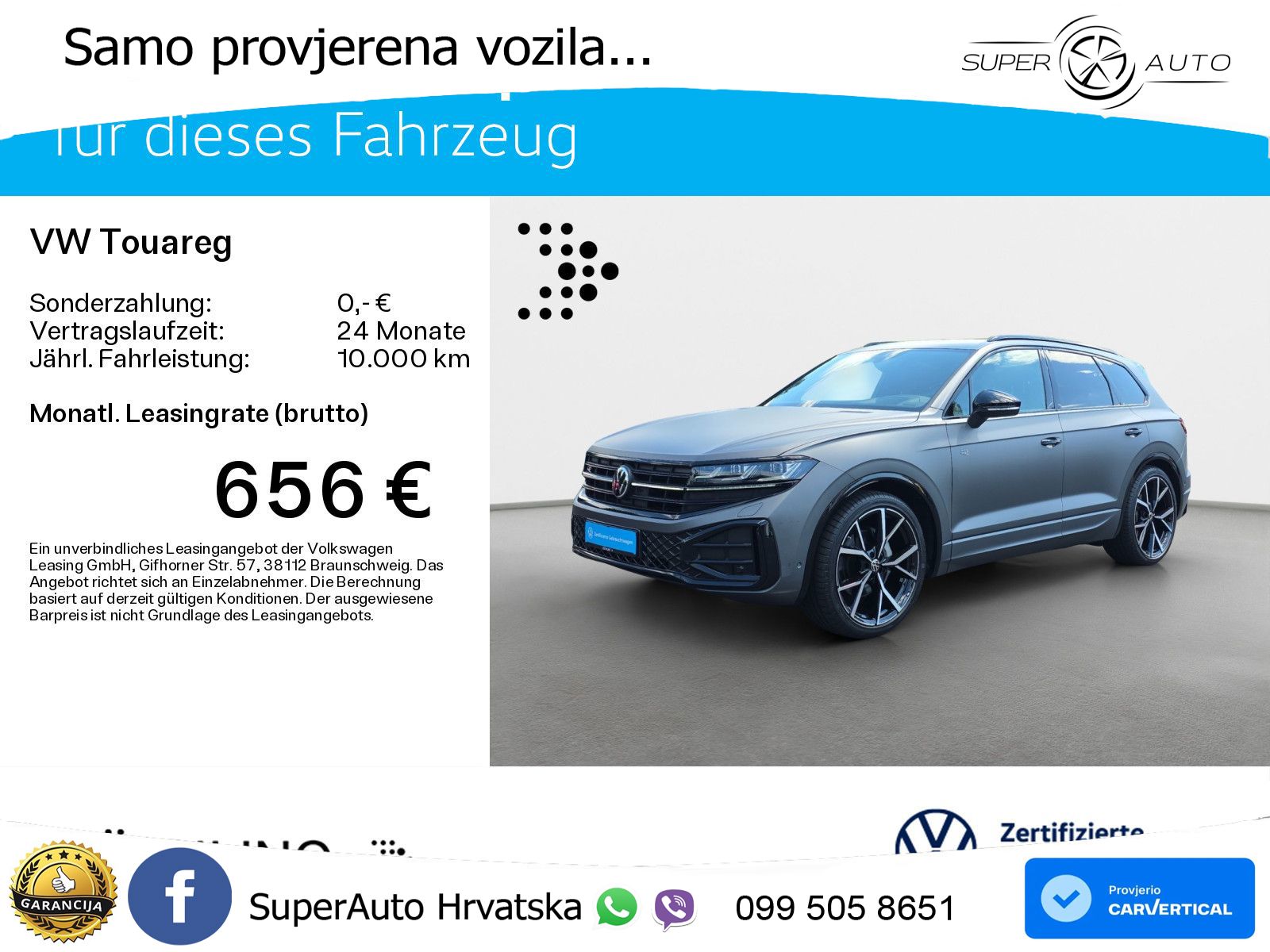 Volkswagen Touareg 3.0 V6 TDI (286 KS) 4MOTION Tiptronic ZRAČNI+ACC+GR SJED+KAM+PANO