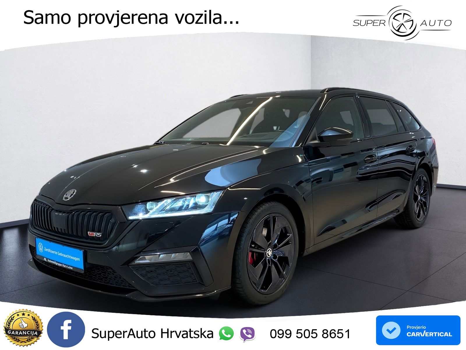 Škoda Octavia Combi RS 2.0 TDI (200 KS) DSG LED+GR SJED+ACC