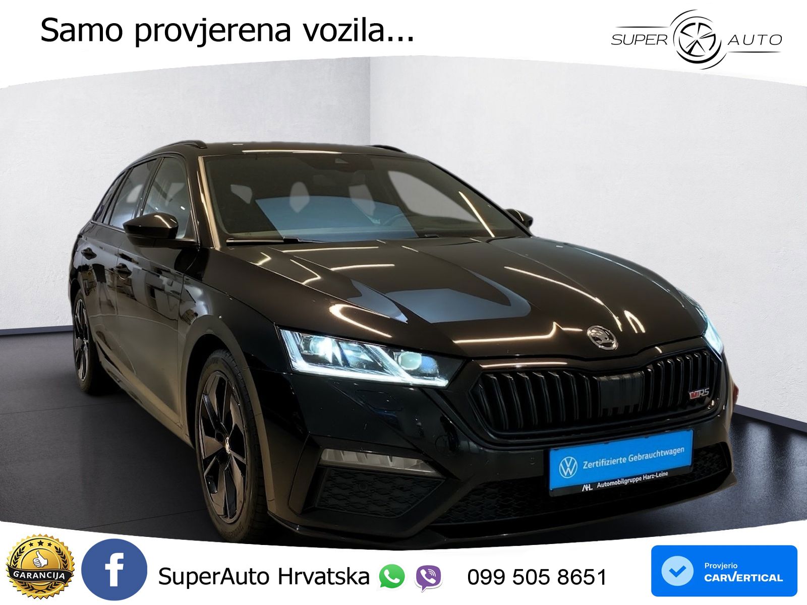 Škoda Octavia Combi RS 2.0 TDI (200 KS) DSG LED+GR SJED+ACC