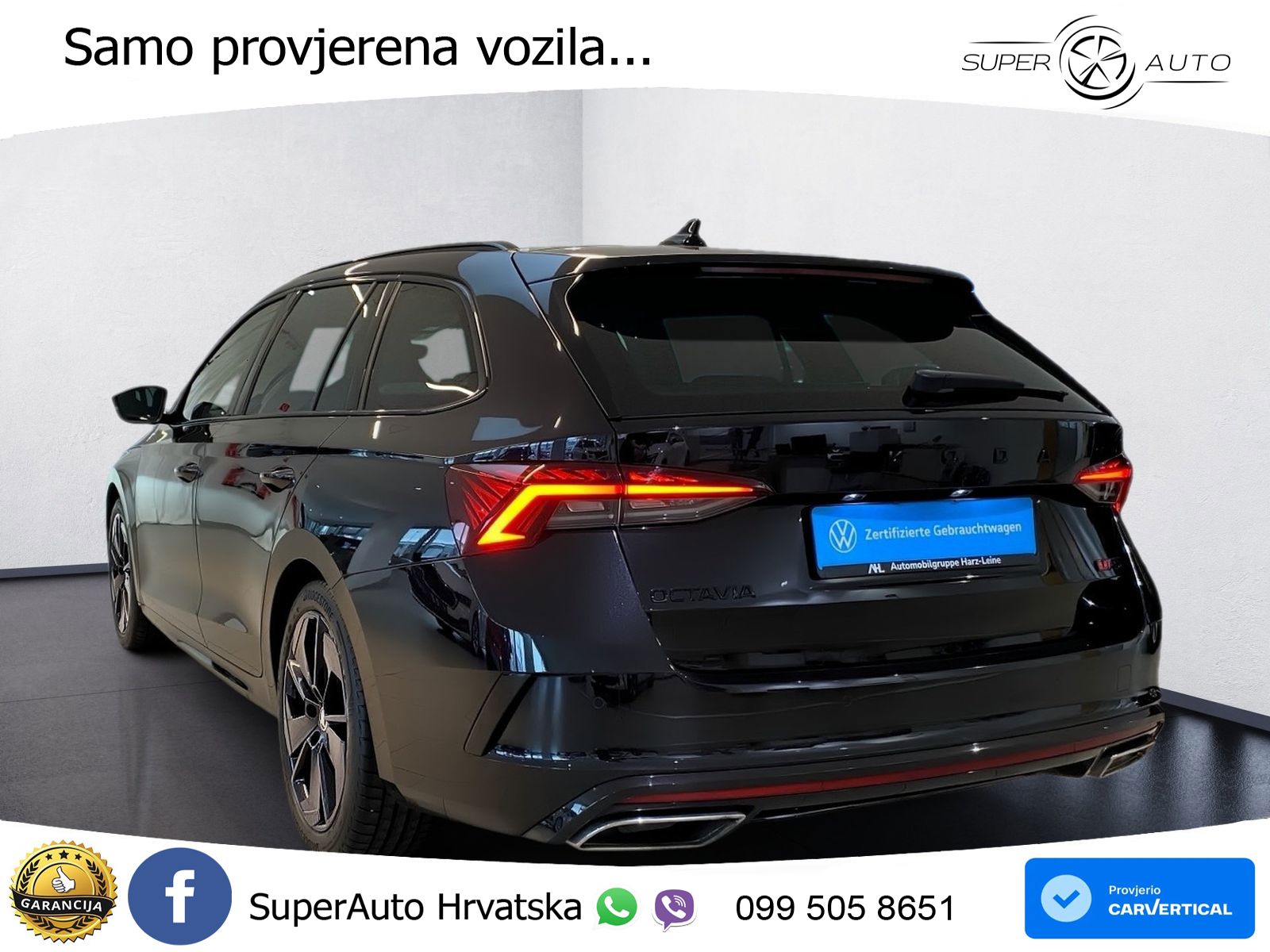 Škoda Octavia Combi RS 2.0 TDI (200 KS) DSG LED+GR SJED+ACC